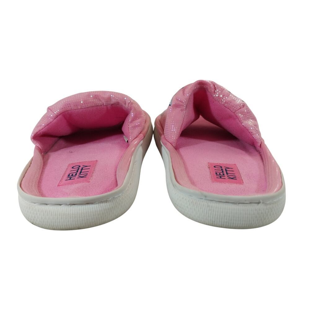 HELLO KITTY! PINK PADDED, KITTY AT THE BEACH GRAPHIC, DOTTED SLIPPERS! SZ L 8-10 - Picture 8 of 10